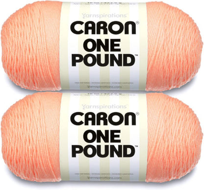 One Pound White Yarn - 2 Pack of 454G/16Oz - Acrylic - 4 Medium (Worsted) - 812 Yards - Knitting/Crochet