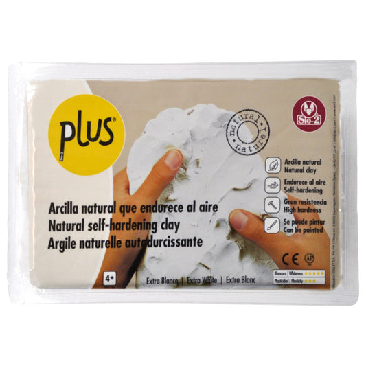 PLUS Clay Air Dry Clay, Extra White, 2.2 lb (1 kg )
