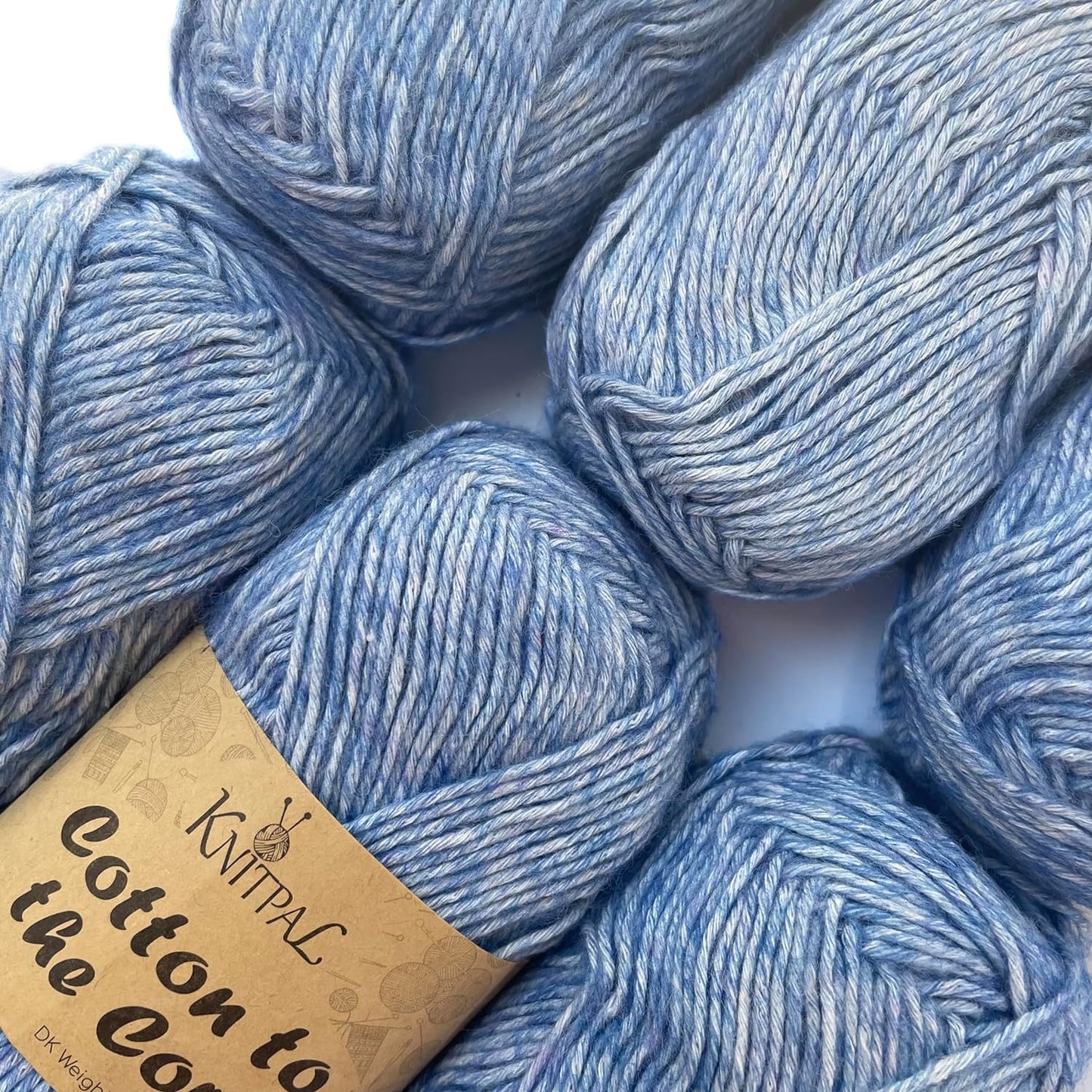 Cotton to the Core Soft Cotton Yarn for Crocheting, 78% Cotton and 22% Acrylic - Soft Baby Yarn for Crocheting - 3 DK Weight Cotton Yarn for Knitting - 6 Skeins, 852Yds/300G (Almond Tan)