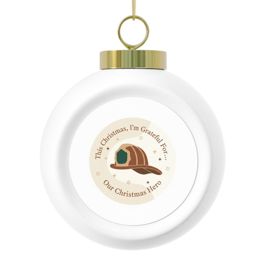 Ceramic Christmas Ball Ornament — Our Christmas Hero