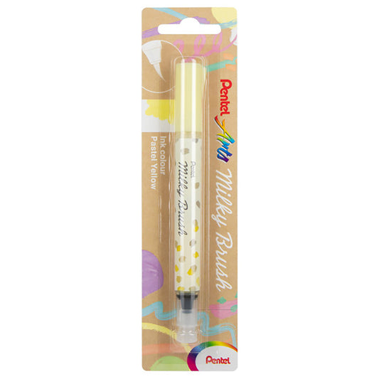 Milky Brush Pen, Pastel Yellow Ink, 1-Pack
