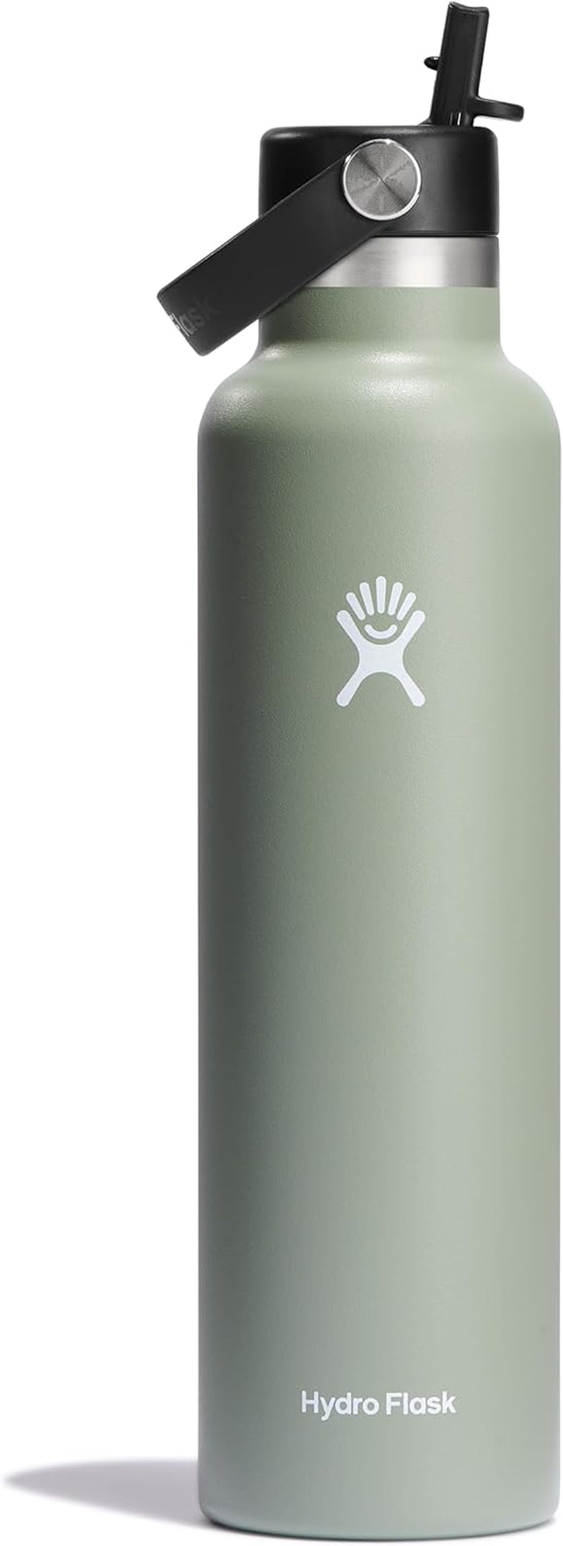 24 Oz Stainless Steel Standard Water Mouth Bottle with Flex Straw Cap and Double-Wall Vacuum Insulation