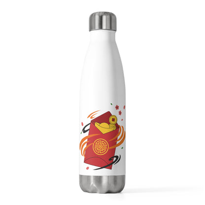 Red Envelope Horse Emblem | 20oz Insulated Stainless Tumbler | Lunar New Year Family & Teacher Gift | Gold Foil Style