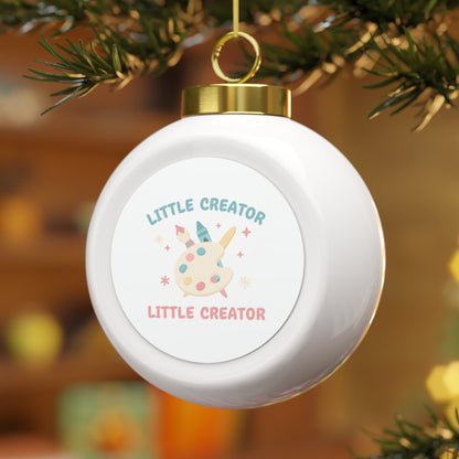 Christmas Ball Ornament Little Creator - Glossy Ceramic
