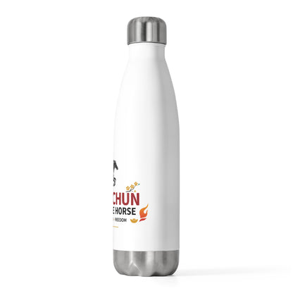 Lucky Chun Horse (Fire Horse 2026) | 20oz Insulated Stainless Steel Tumbler | Lunar New Year Gift for Family & Friends | Red Gold