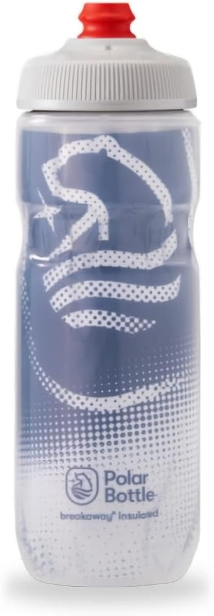 Breakaway Insulated Water Bottle - BPA Free, Cycling & Sports Squeeze Bottle (Bolt - Charcoal, 20 Oz) - 2 Pack