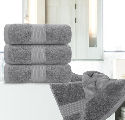 Luxury Bath Towels Set of 4 Large   700 GSM Cotton Ultra Soft Bath Towels 27x54