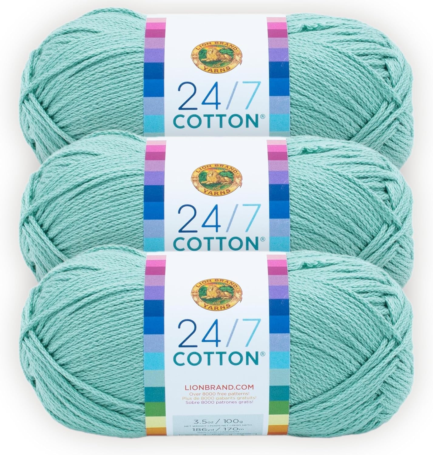 (1 Skein) 24/7 Cotton® Yarn, White