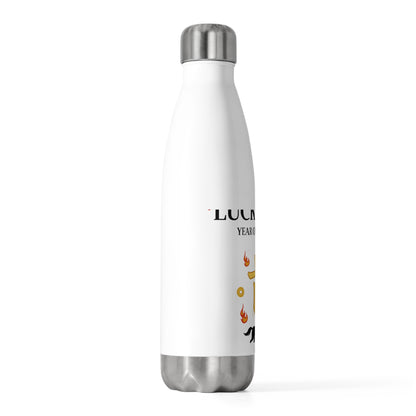 Lucky Shou Horse (Variation 4) | 20oz Insulated Stainless Steel Tumbler Bottle | Lunar New Year 2026 Family Gift | Red & Gold