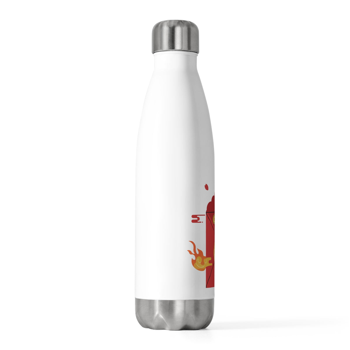 Red Envelope Horse Emblem 044 | 20oz Insulated Stainless Steel Tumbler Bottle | Lunar New Year Gift for Family & Teachers | Gold Foil Red
