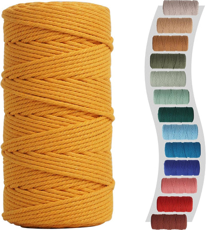 Sage Macrame Cord 3Mm X 220Yards, Colored Cotton Cord, Macrame Rope Macrame Yarn, Colorful Cotton Craft Cord for Macrame Plant Hangers, Macrame Wall Hanging, DIY Crafts