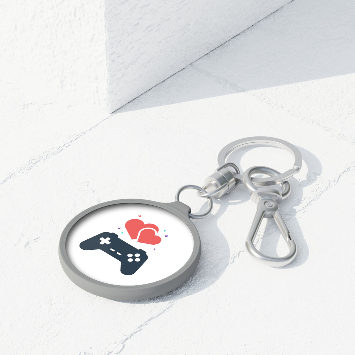 Game Controller with Hearts | Keyring Tag for Gamers | Valentine, Galentine’s & Couple Gift | Pastel Y2K Aesthetic