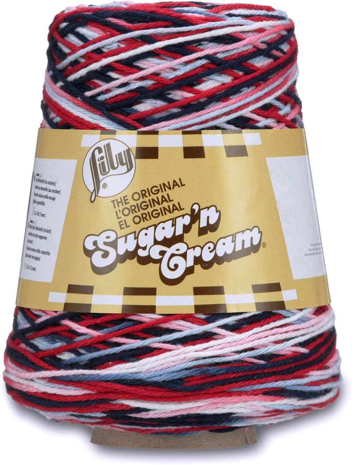 Sugar'N Cream Cotton Cone Yarn, 14 Oz, Soft Ecru, 1 Cone