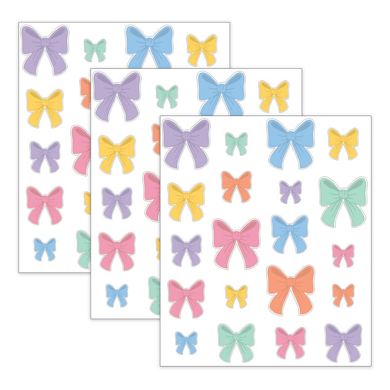 Bows Accents, Assorted Sizes, 60 Per Pack, 3 Packs