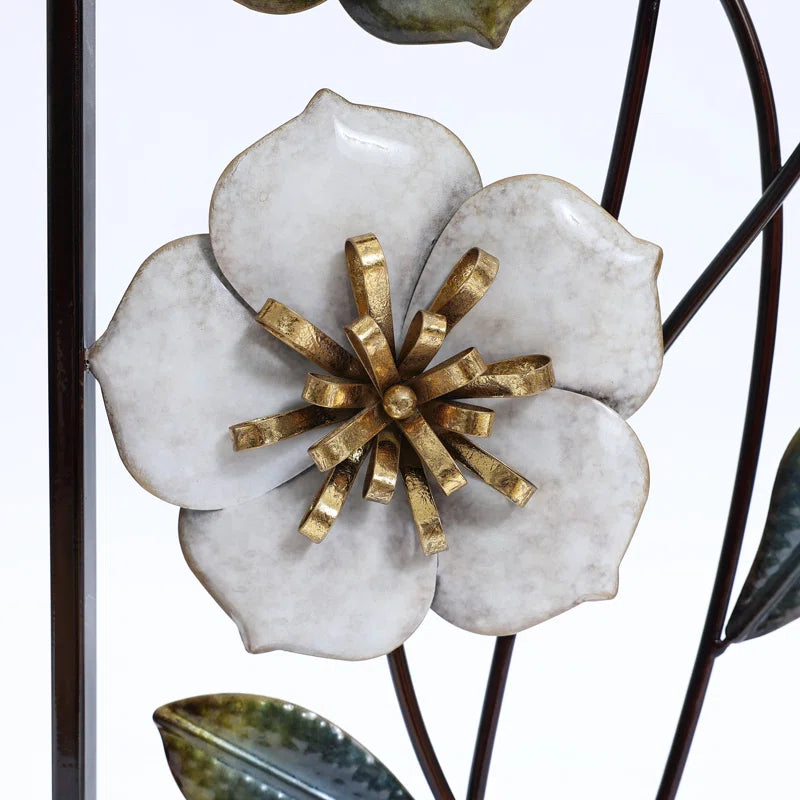 Handmade Traditional Plants & Flowers Wall Decor on Metal