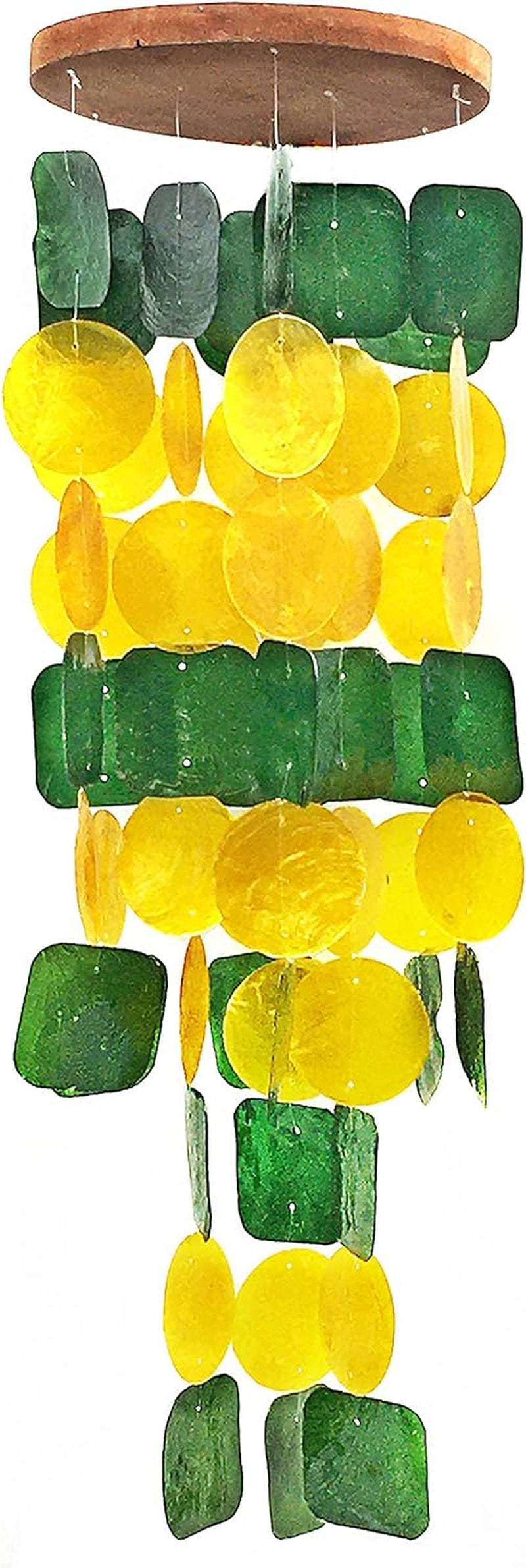 24898 Capiz Wind Chimes Sea Glass Shells Large 27 Inch outside Windchimes Home Decor Outdoor Garden Patio Yard Lawn Unique Gifts for Mom Grandma Woman Sympathy Memorial Remembrance
