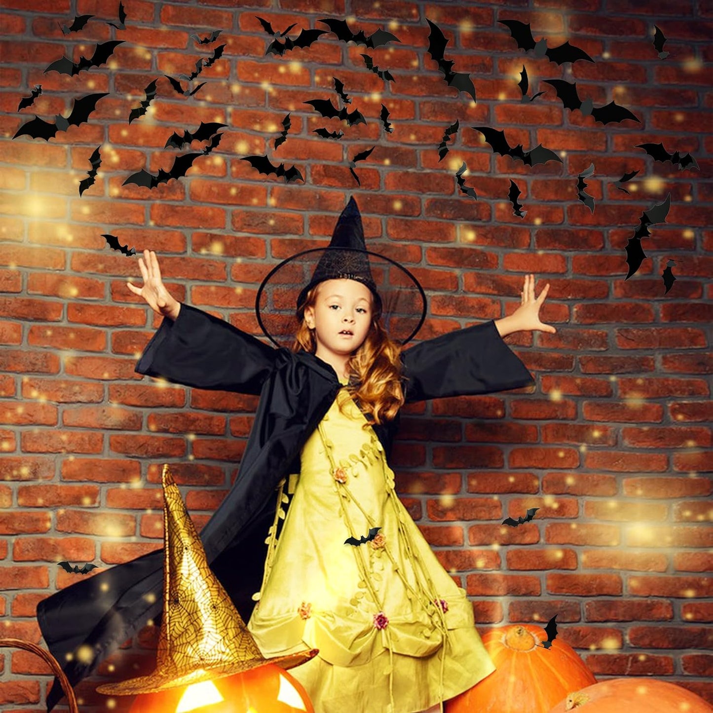 Halloween Party Supplies Hallween Decorations Bats Wall Decor 140PCS Realistic PVC 3D Black Scary Bat Sticker for Creepy Home Decor Halloween Party Decorations DIY Wall Decal Bathroom Indoor Halloween