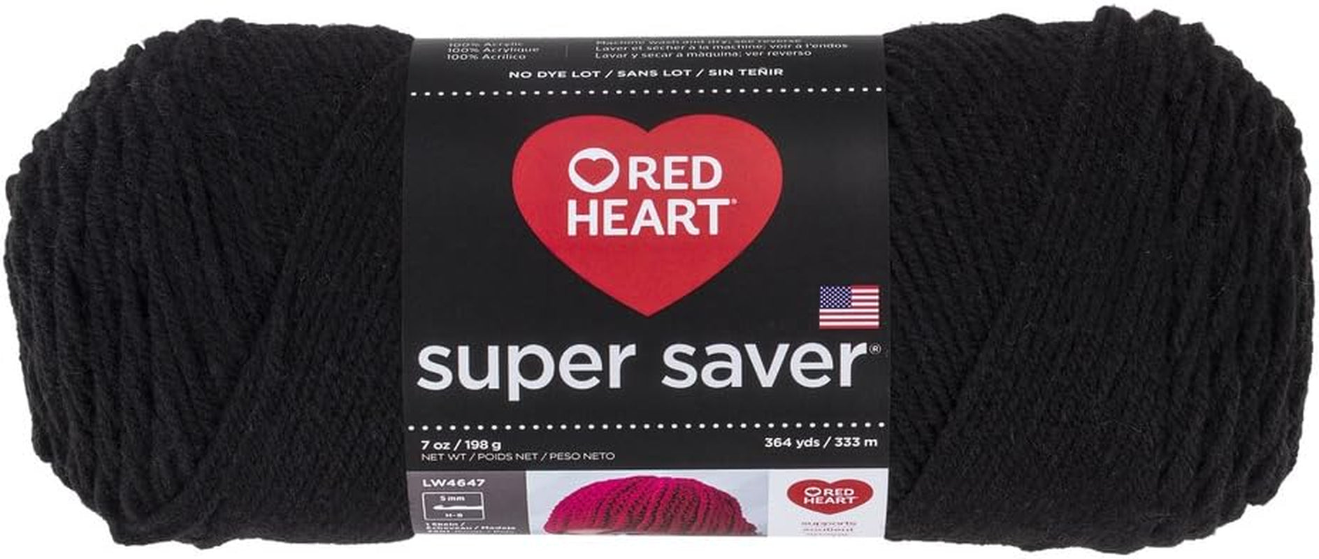 Super Saver White Yarn - 3 Pack of 198G/7Oz - Acrylic - 4 Medium (Worsted) - 364 Yards - Knitting/Crochet