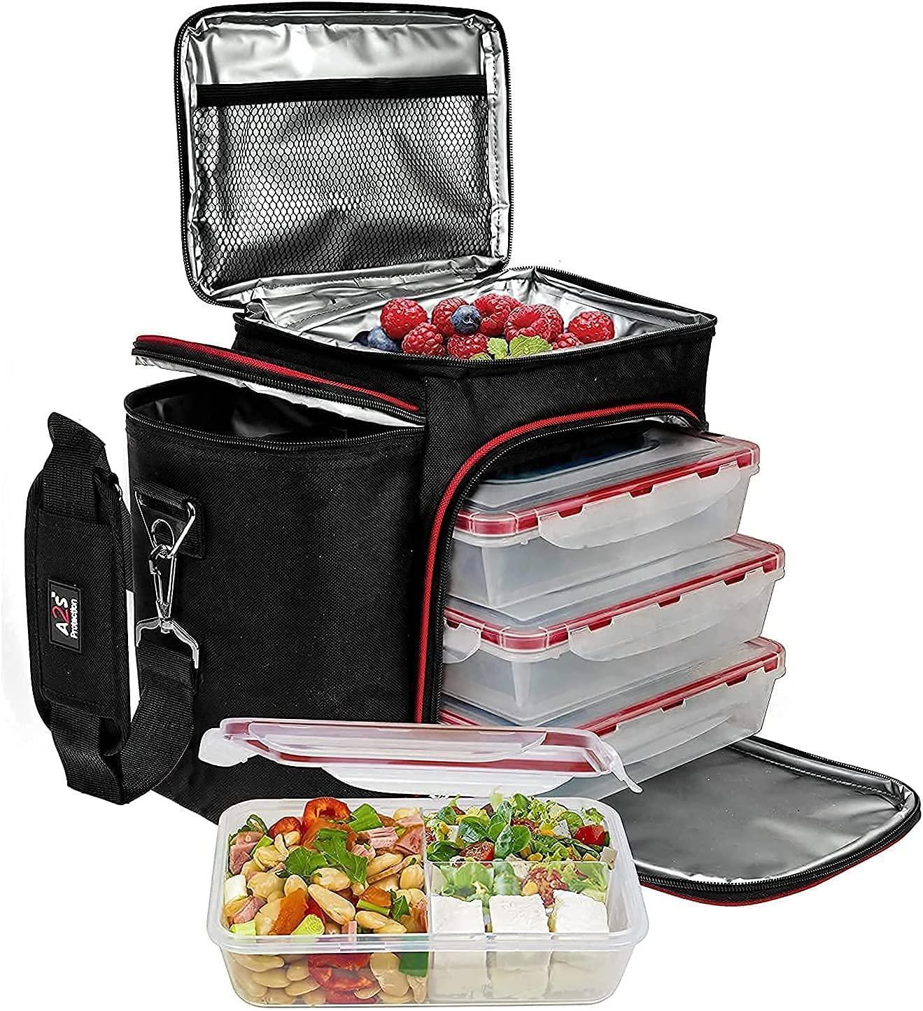 Meal Prep Lunch Box   3 piece set   Insulated Lunch Box For Women or Men   3