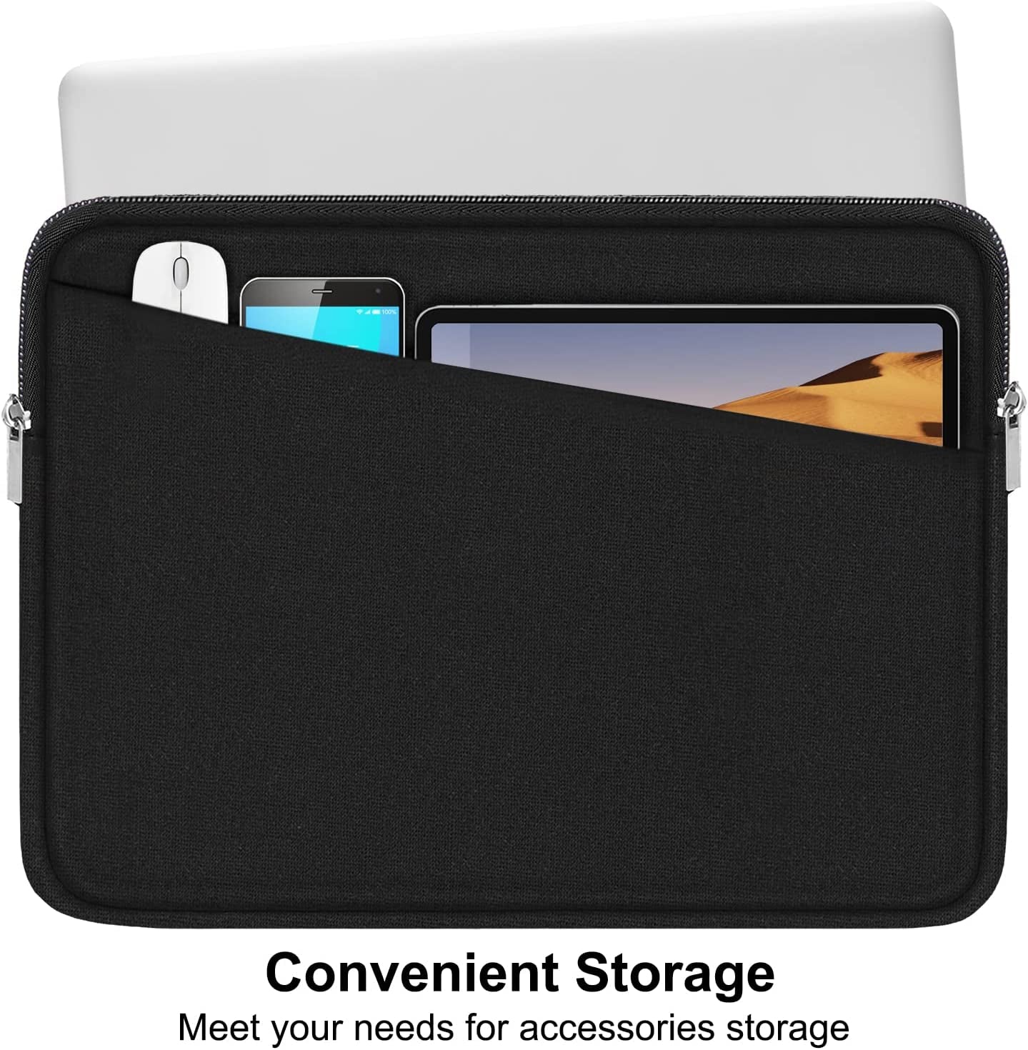 Laptop Sleeve Case, 15.6 Inch Laptop Bag, Durable Computer Carrying Bag Protective Case Briefcase Handbag with Front Pocket, Slim Laptop Cover for 15.6 Inch HP, Dell, Lenovo, Asus, Notebook, Blue