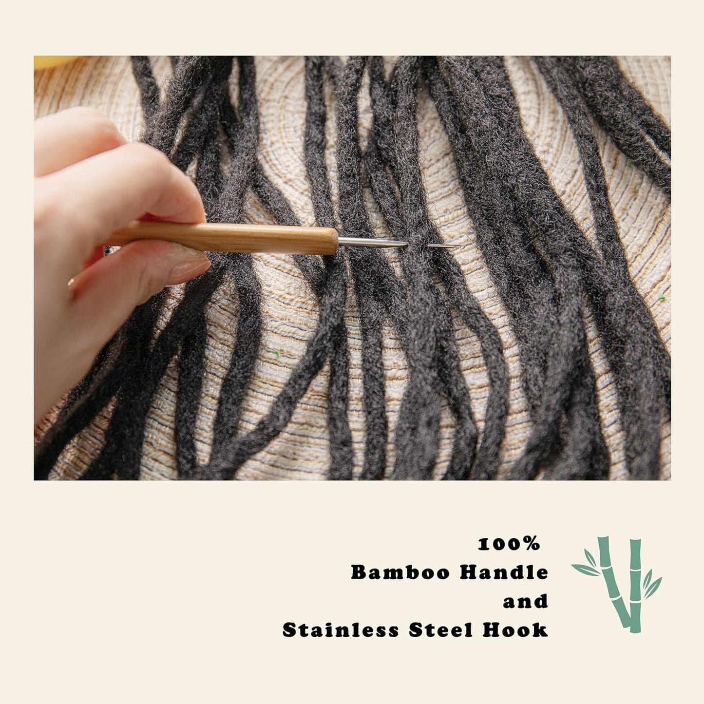 Dreadlock Crochet Hook for Hair, Loc Needle for Dreads, Dreadlocks Crochet Needle, Interlocking Tool for Locs, Braid Craft(0.75Mm)