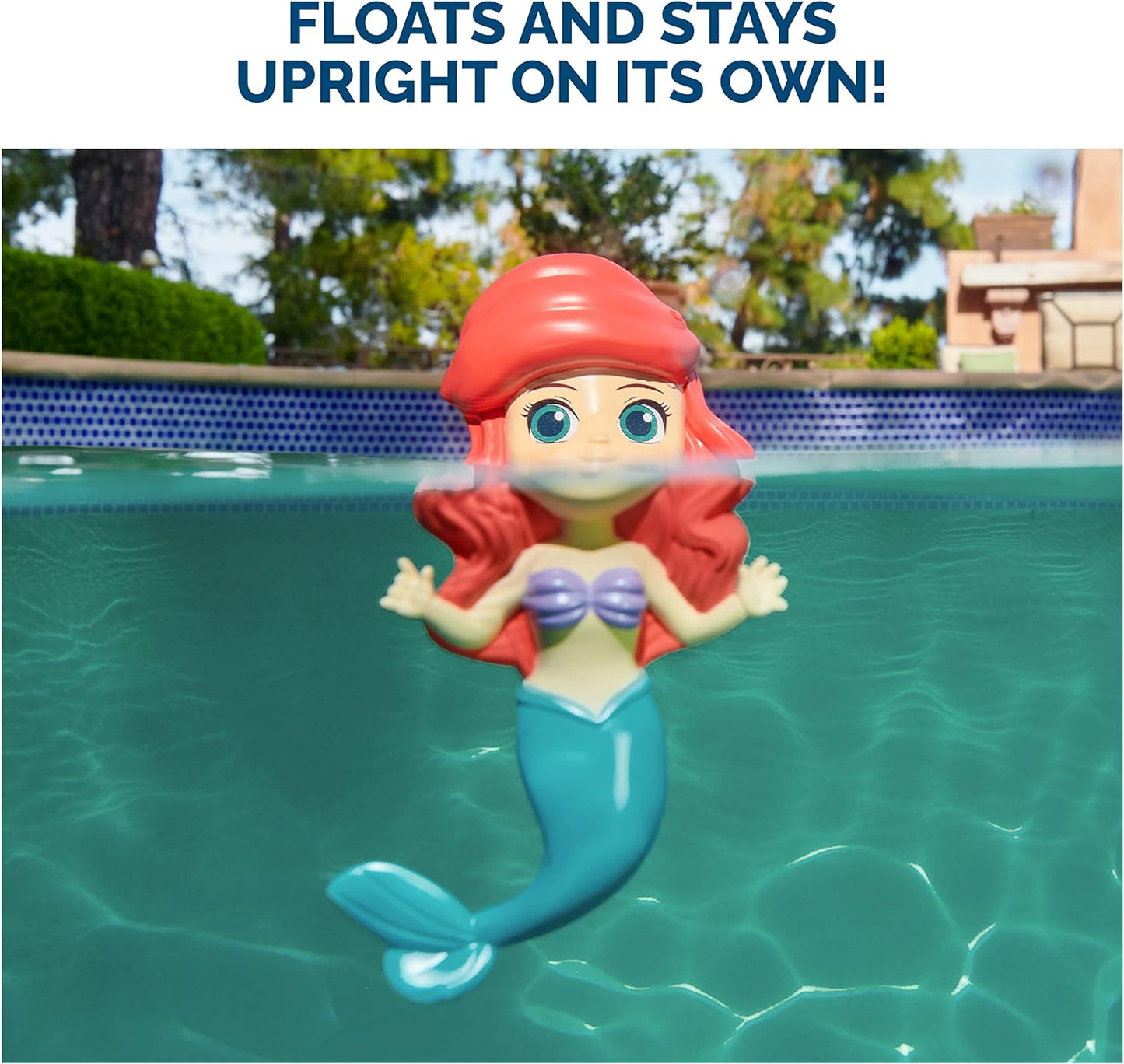 Disney Princess Ariel Floatin' Figures, Swimming Pool Accessories & Kids Pool Toys, Little Mermaid Party Supplies & Water Toys for Kids Aged 3 & Up