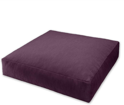 Brio Large Décor Floor Pillow/Meditation Yoga Cushion, Plush Microvelvet, Dove Grey