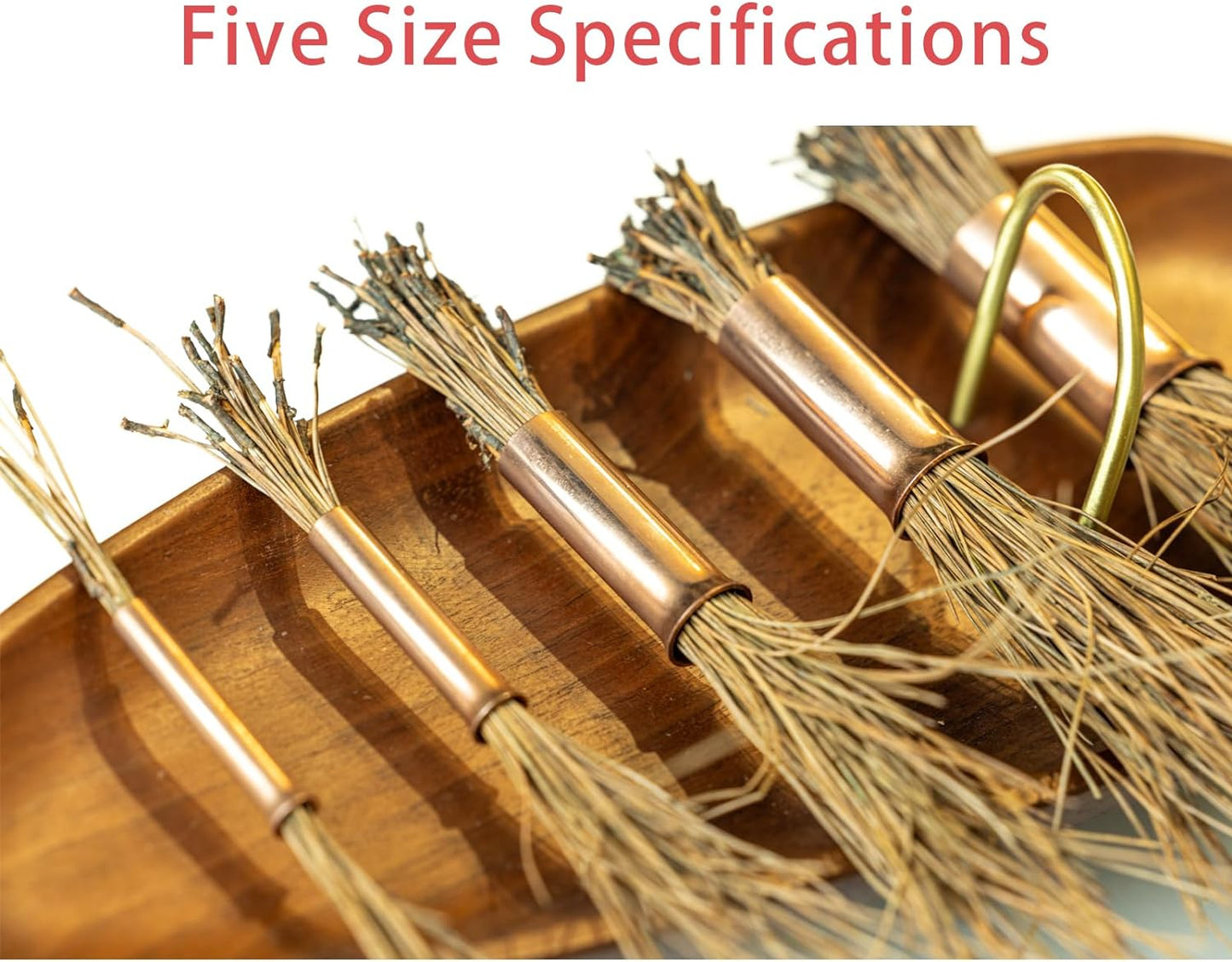 5 Pack Longer Pine Needle Coiling Tool, Gauge for Basket Making, Copper Pine Needle Gauge Guide for Basket Making Weaving(Copper)