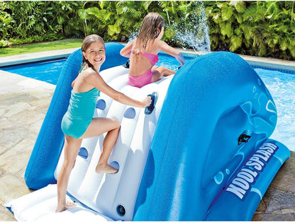 New Shop  Kool Splash Inflatable Swimming Pool Water Slide + Quick Fill Air Pump