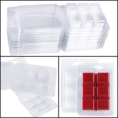 Wax Melt Molds 100 Pack Wax Molds Clear Plastic Wax Melt Clamshells