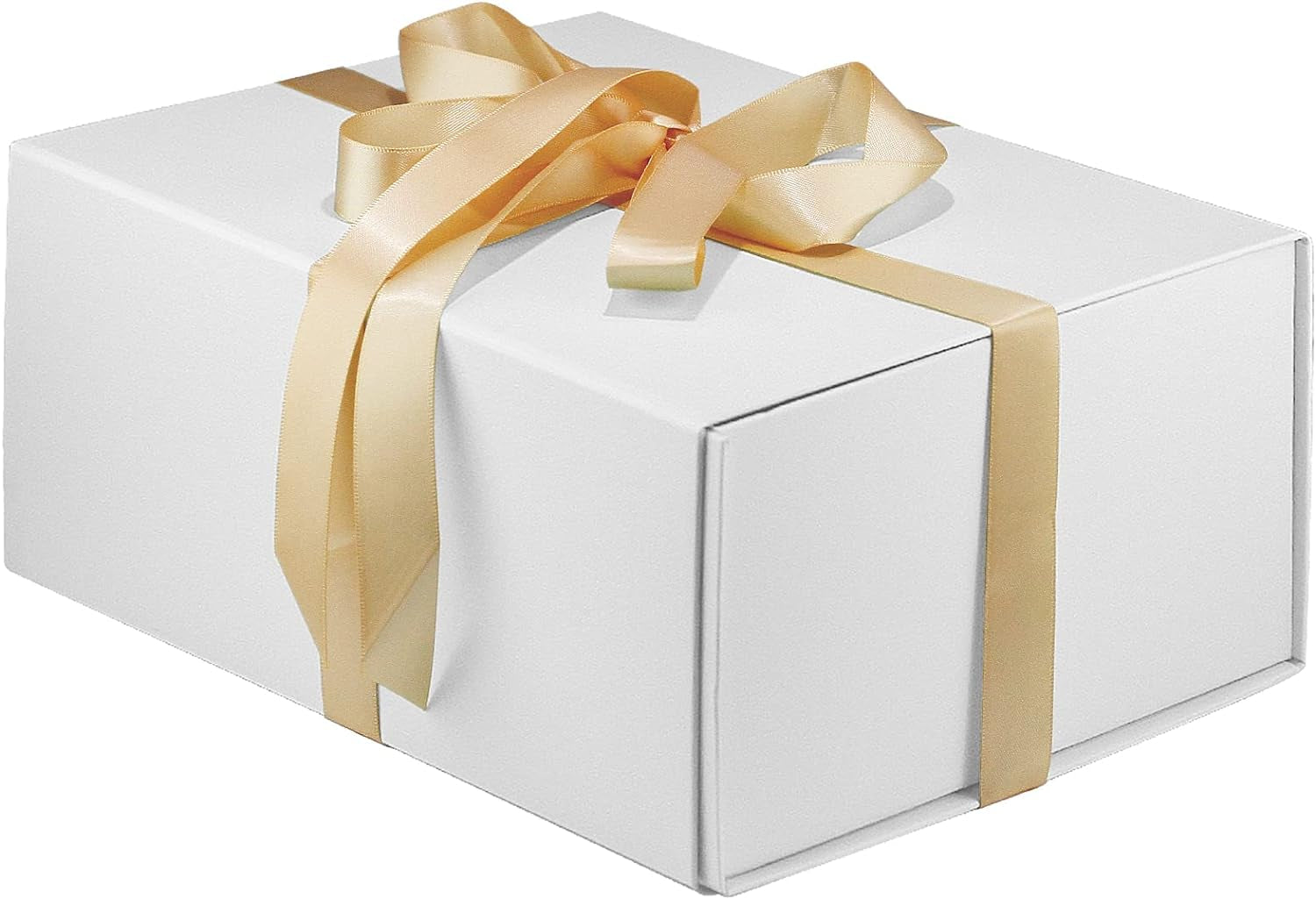 White Gift Box,9" X 7" X 4" Gift Box with Lids for Presents Magnetic Closure for Gift Packaging, Gift Box for Christmas, Halloween, Birthday Gift Box and Various Holidays (White)