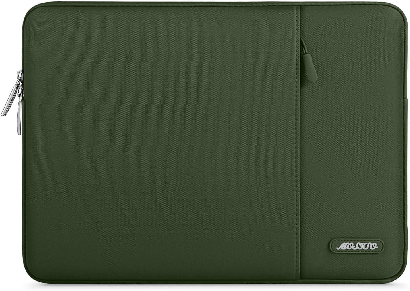 Laptop Sleeve Bag Compatible with Macbook Air 15 Inch M3 A3114 M2 A2941 2023 2024/Pro A1990 A1707,Surface Laptop 15,Dell XPS 15,HP Stream 14, Polyester Vertical Case with Pocket, Army Green