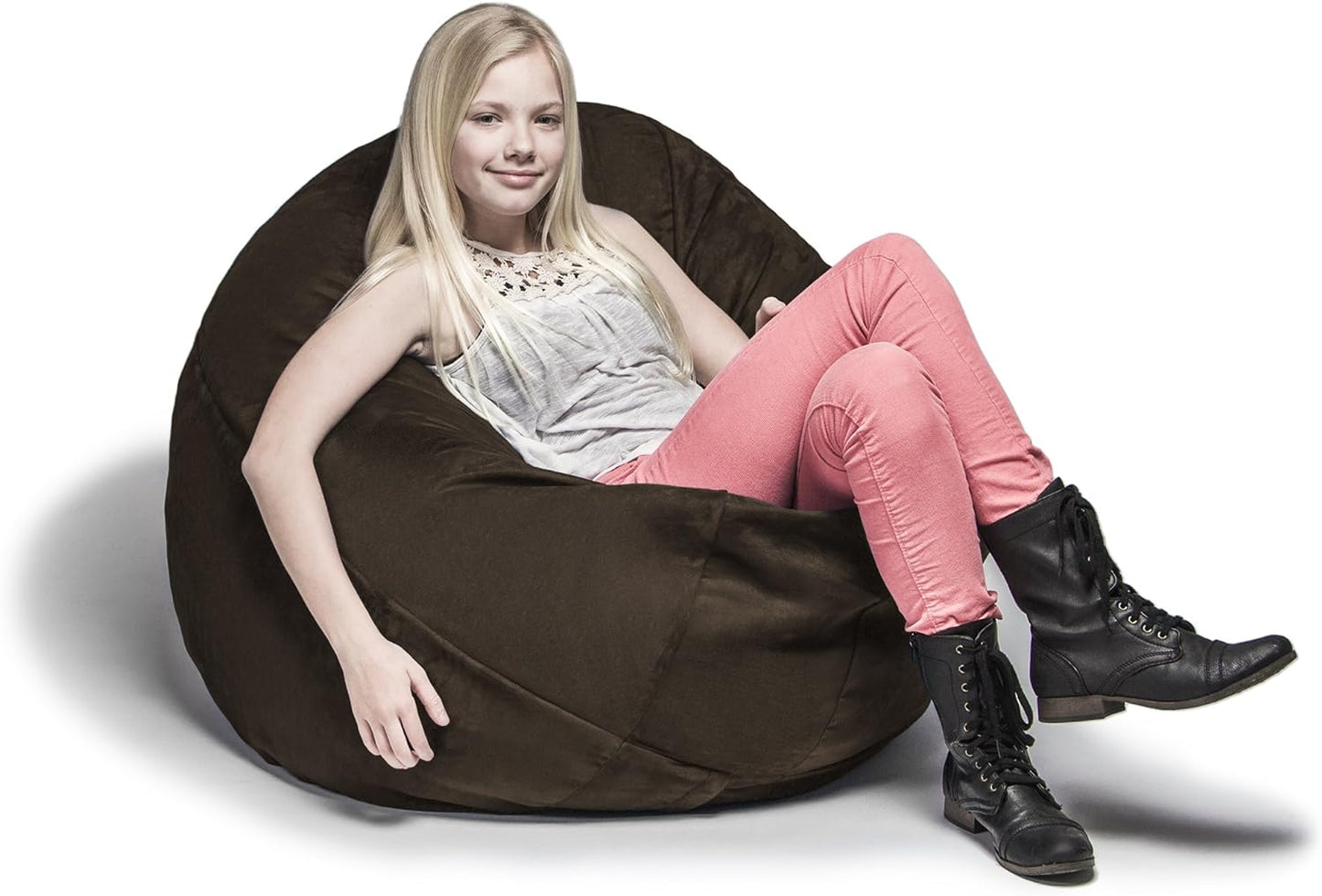 4 Ft Cocoon Bean Bag Chair, Chocolate