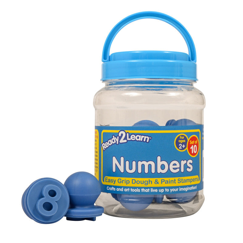 Easy Grip Dough and Paint Stampers, Numbers, Set of 10