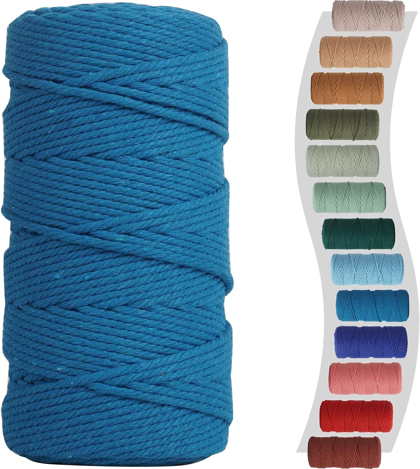 Sage Macrame Cord 3Mm X 220Yards, Colored Cotton Cord, Macrame Rope Macrame Yarn, Colorful Cotton Craft Cord for Macrame Plant Hangers, Macrame Wall Hanging, DIY Crafts