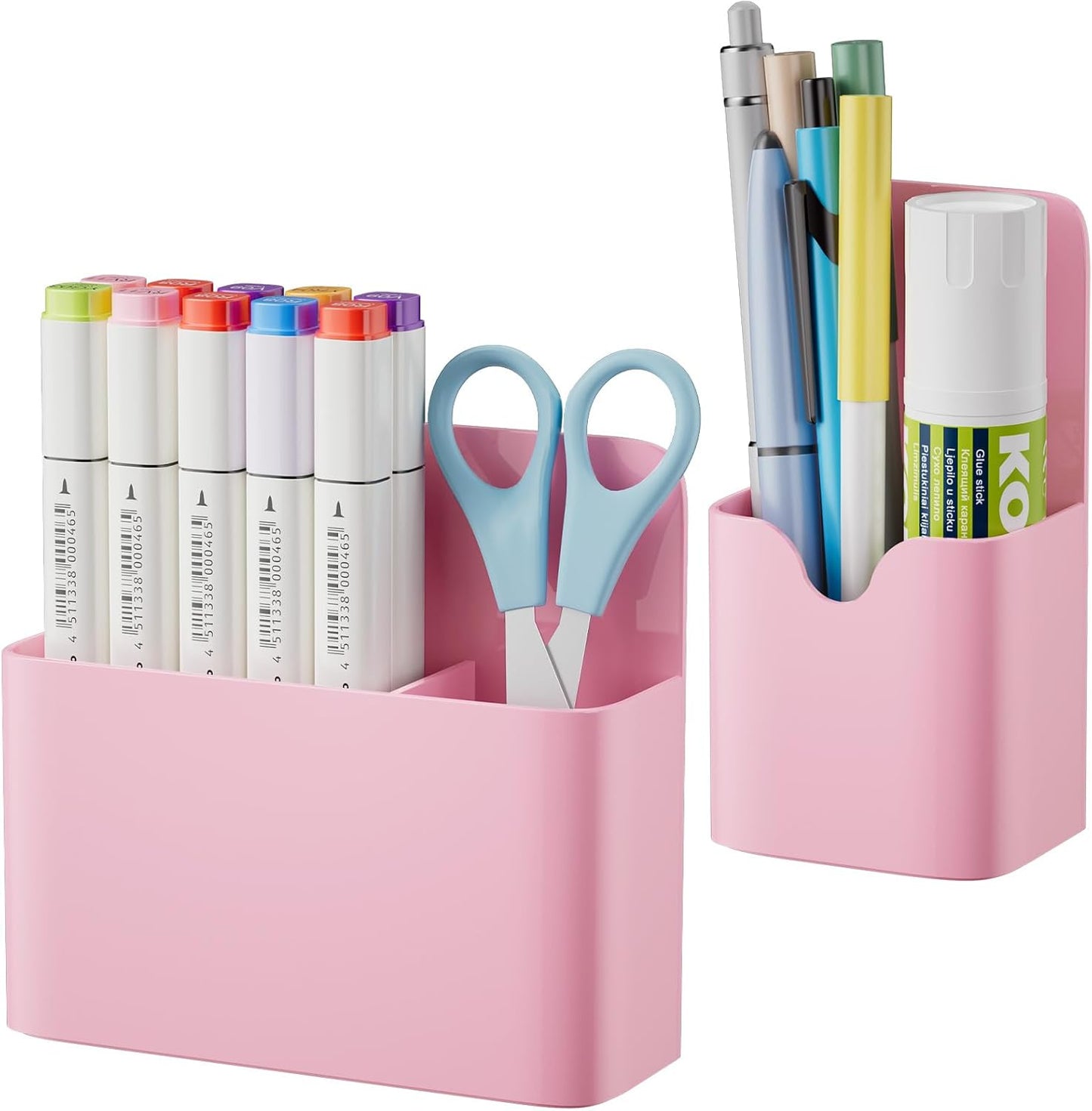 Magnetic Dry Erase Marker Holder,Pen and Eraser Holder for Whiteboard，Magnet Pencil Cup Utility Storage Organizer for Office, Refrigerator, Locker and Metal Cabinets (Pink)