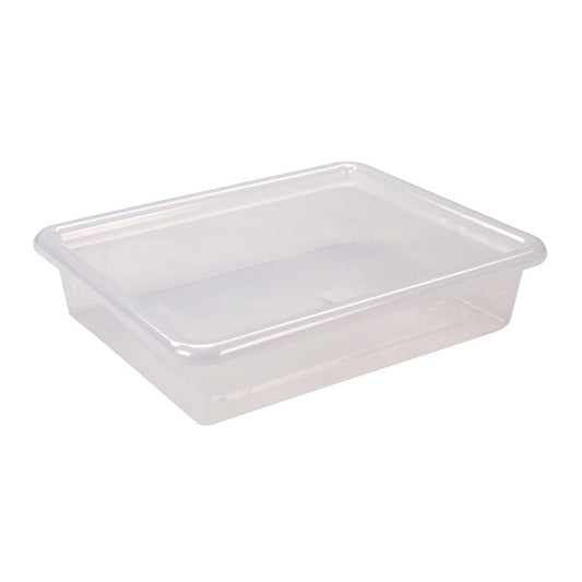 Flat Storage Tray with Lid, Clear