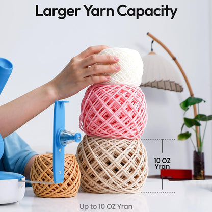 Yarn Winder for Crocheting & Knitting, Electric Yarn Winder Automactic Yarn Winder Large Capacity 10Oz, Stepless Speed (2 Min/Ball), Yarn Spinner Crochet Tools Knitting Supplies