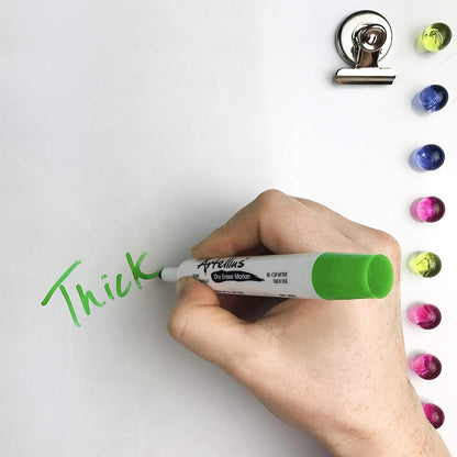 40 Pack of Dry Erase Markers (12 ASSORTED COLORS W/ 7 EXTRA BLACK) - Thick Barrel Design - Perfect Pens for Writing on Whiteboards, Dry-Erase Boards, Mirrors, & All White Board Surfaces