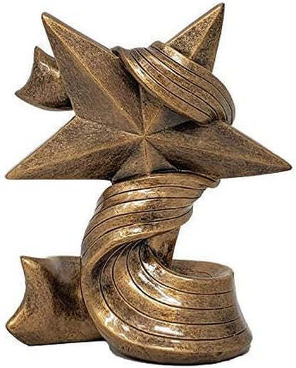 Gold Star Trophy - 5 or 7 Inch Tall | Gold Star Award | Employee Superstar Recognition Trophy - Engraved Plate on Request