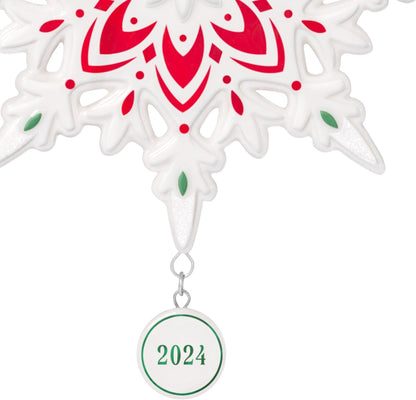 Christmas Ornament 2024, Snowflake 2024, Porcelain, Snowflake Gifts