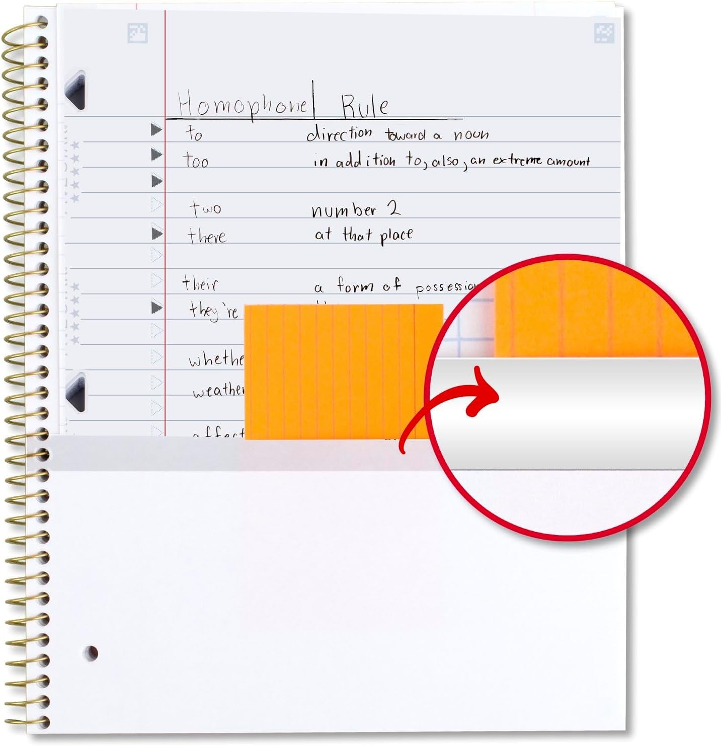 Spiral Notebooks + Study App, 2 Pack, 1 Subject, Wide Ruled Paper, 10-1/2" X 8", Brushy Move (930060FA-RSP)