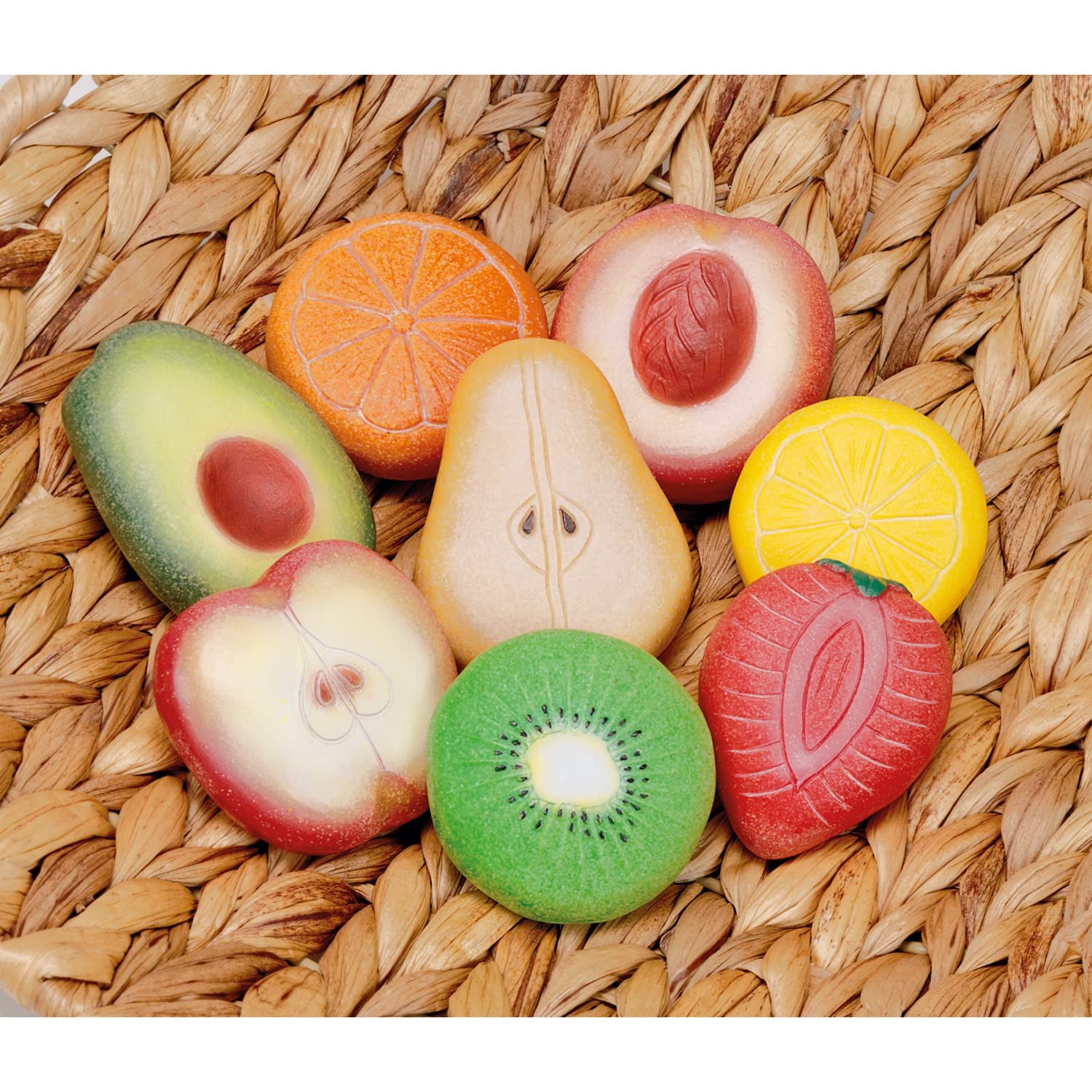 Fruit Sensory Play Stones, Set of 8