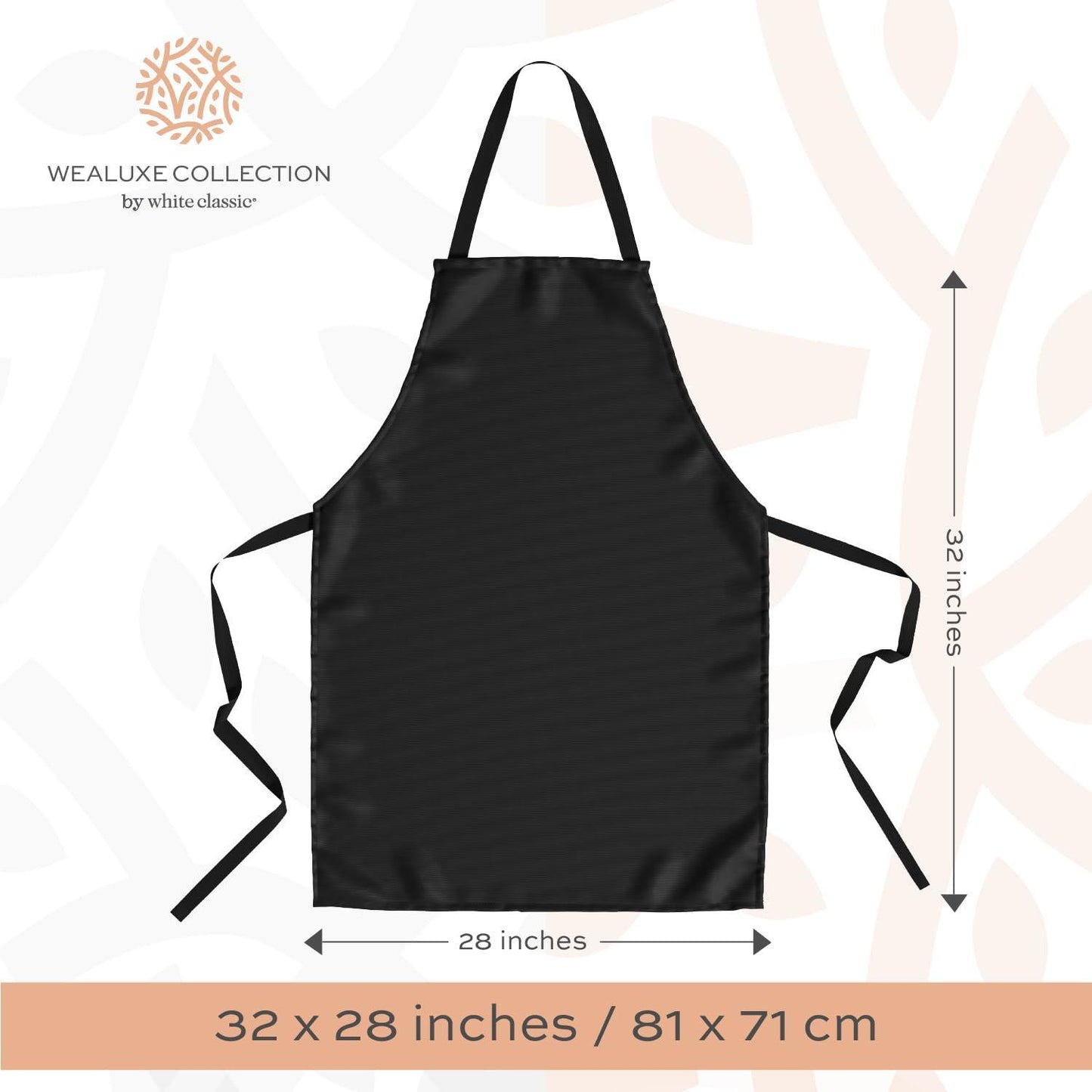 White Classic Black Aprons for Adults   Commercial Chef Apron Kitchen Aprons