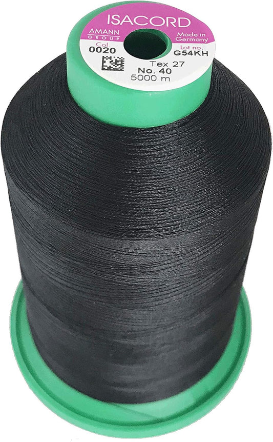 Embroidery Thread, Black Thread 5000M Color 0020