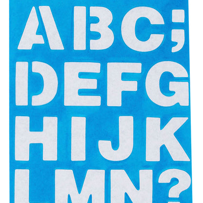 LetterCraft Reusable Plastic Stencils, Full Alphabet & Numbers, Helvetica Bold Font, 3/4-Inch, 6 Per Pack, 4 Packs