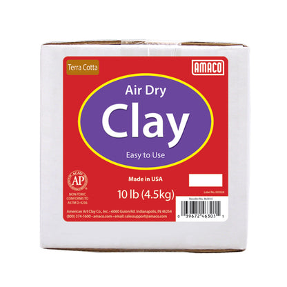 Air Dry Clay, Terra Cotta, 10 lbs. Per Box, 2 Boxes