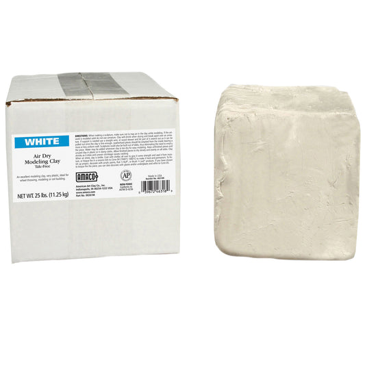 Air Dry Clay, White, 25 lbs.