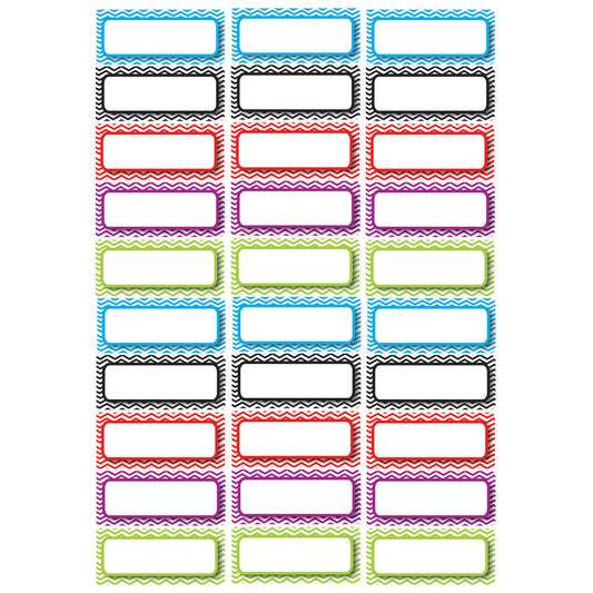 Die-Cut Magnetic Foam Color Chevron Labels/Nameplates, Pack of 30