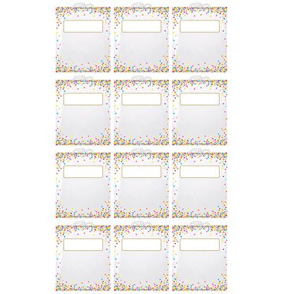 Hanging Confetti Pattern Storage/Book Bag, 10.5" x 12.5", Pack of 12